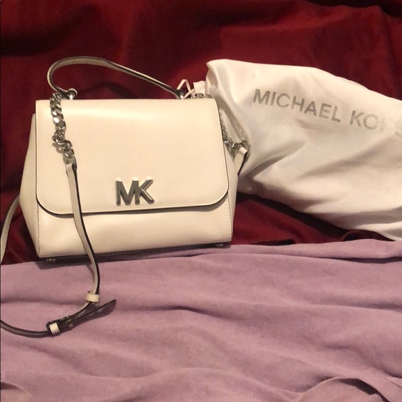 White satchel leather MK